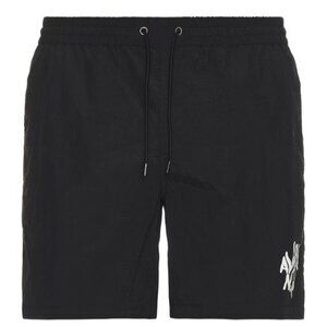 All Saints Revolve Black Orlando SwimShort Trunk Men XL Beach Pool Resortwear